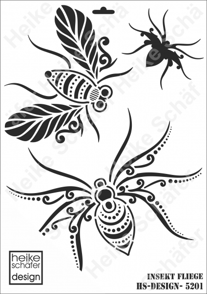 Schablone-Stencil A3 397-5201 Insekt, Fliege